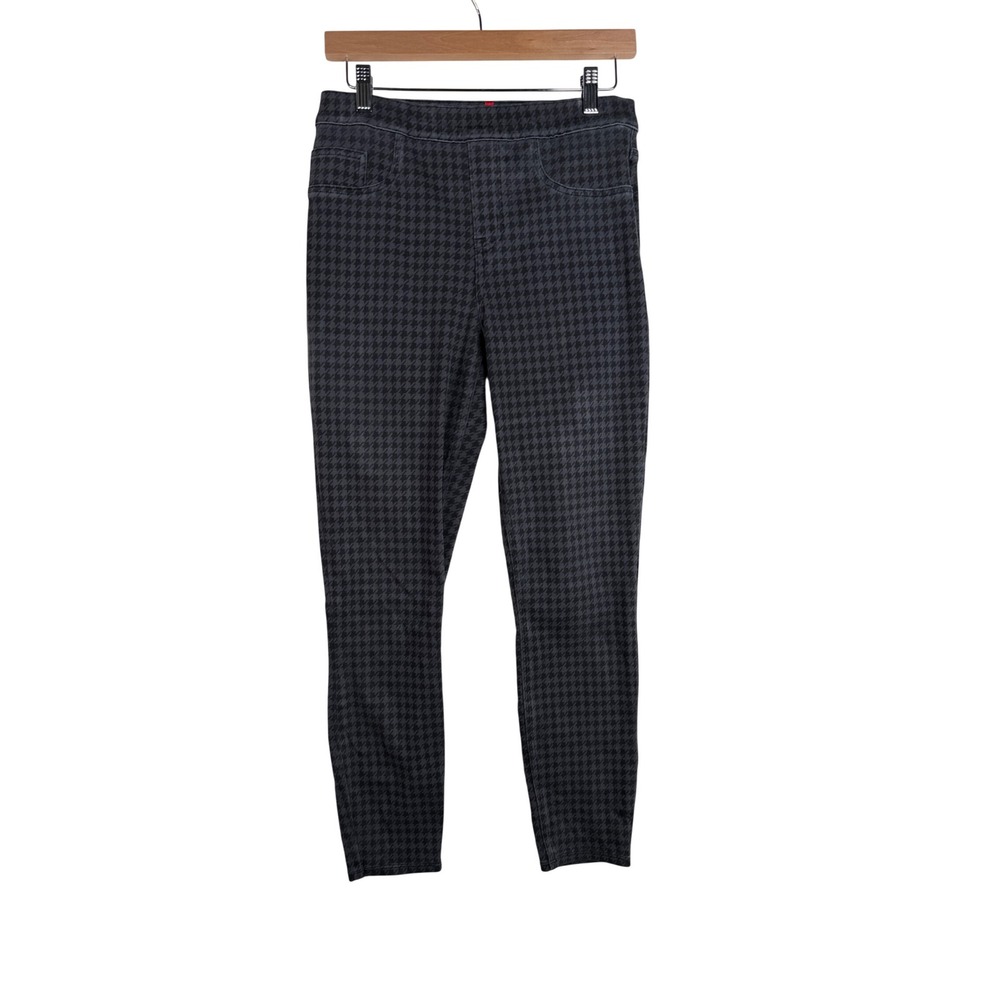 Spanx Women's Houndstooth High Rise Pull-On Jeggings size Medium Black/Gray